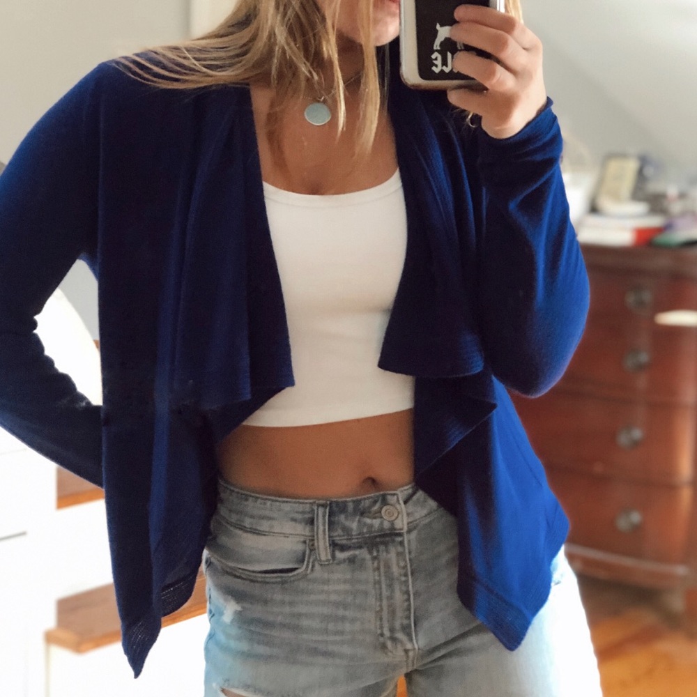 Magaschoni New York Navy Cardigan